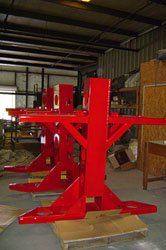 custom red powder coating
