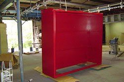 custom red powder coating