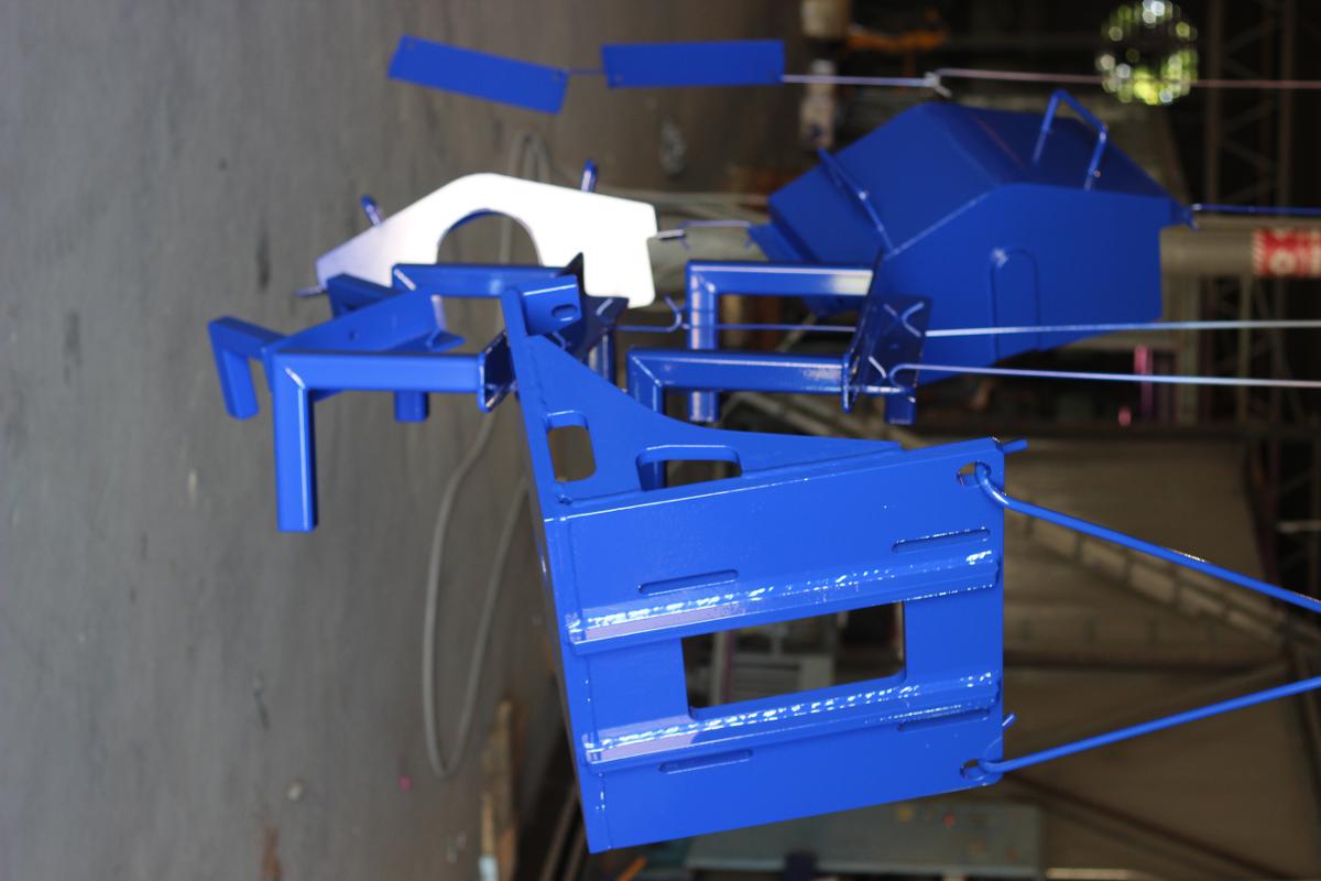 custom blue powder coating