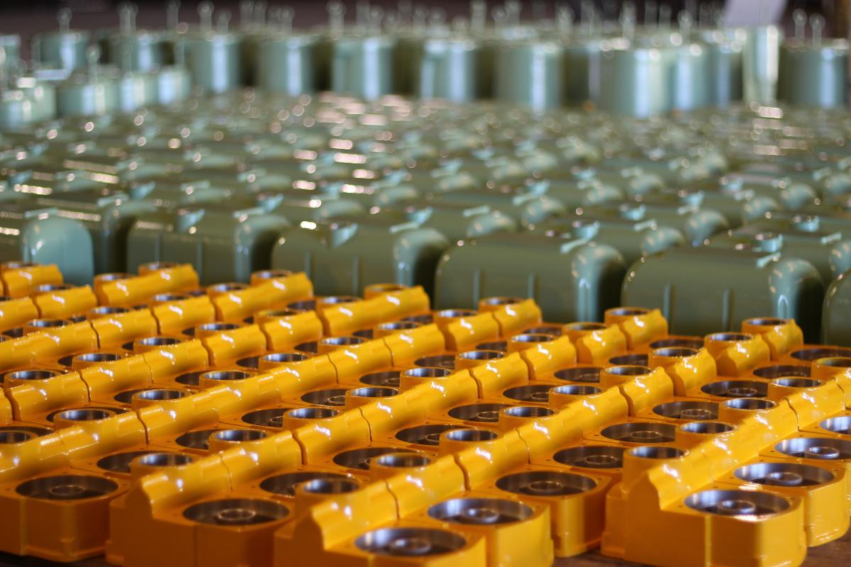 custom yellow powder coating