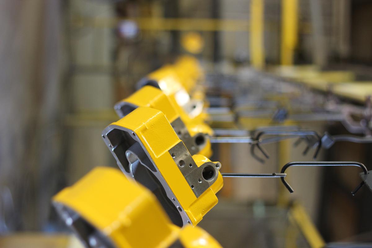custom yellow powder coating