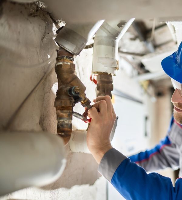 Protection of coronavirus biohazard. Men in respirators and protective suits cleaning public places