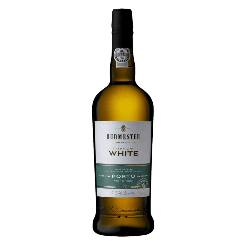 Burmester witte port wijn uit Portugal – extra dry stijl met tropisch fruit, frisse en droge afdronk