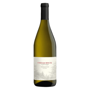 Witte wijn, Chardonnay druif, Californië Verenigde Staten – Cedar Rock wijn met subtiel natuurlabel
