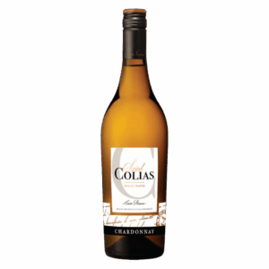 Spaanse wijn van Chardonnay uit Valdepeñas, Señorío de Colias met wit etiket en zachte witte wijn met lichte romigheid