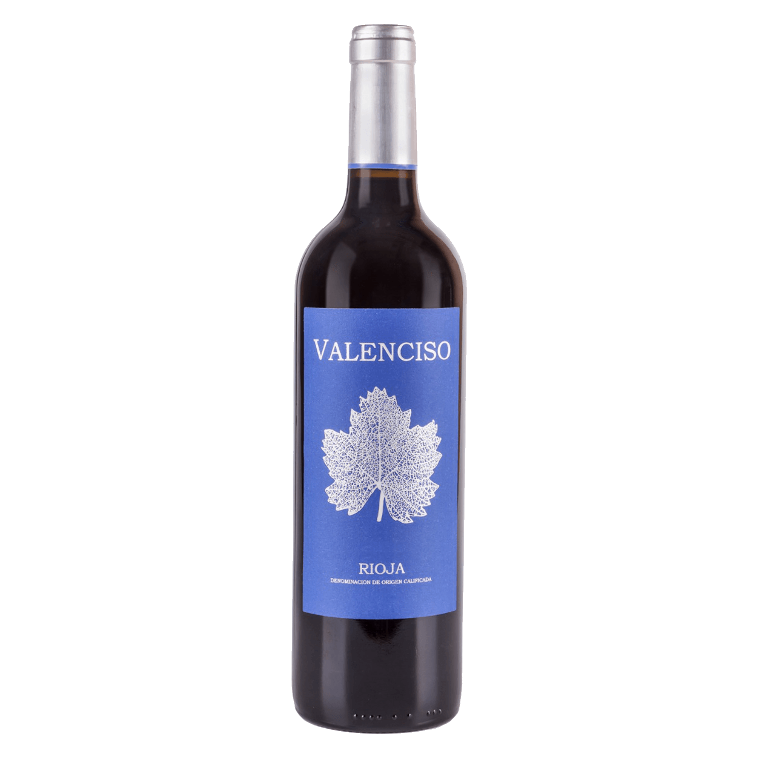 Spaanse wijn van Tempranillo uit Rioja, Valenciso Reserva met paars etiket en verfijnde rode wijn met houtrijping en balans