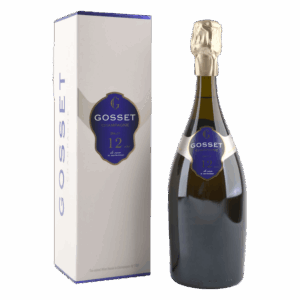 Gosset 12 ans de cave wijn in blauwe luxe doos – exclusieve champagne wijn uit Frankrijk met rijping van 12 jaar