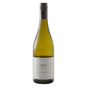 Witte wijn van Viognier druif uit Pays d’Oc Frankrijk, fruitige wijn met perzik en bloemen, elegante Franse wijn.