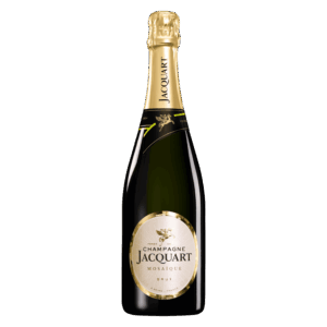 Champagne wijn – Jacquart Mosaïque brut wijn uit Reims Frankrijk met goudkleurig etiket en luxe uitstraling