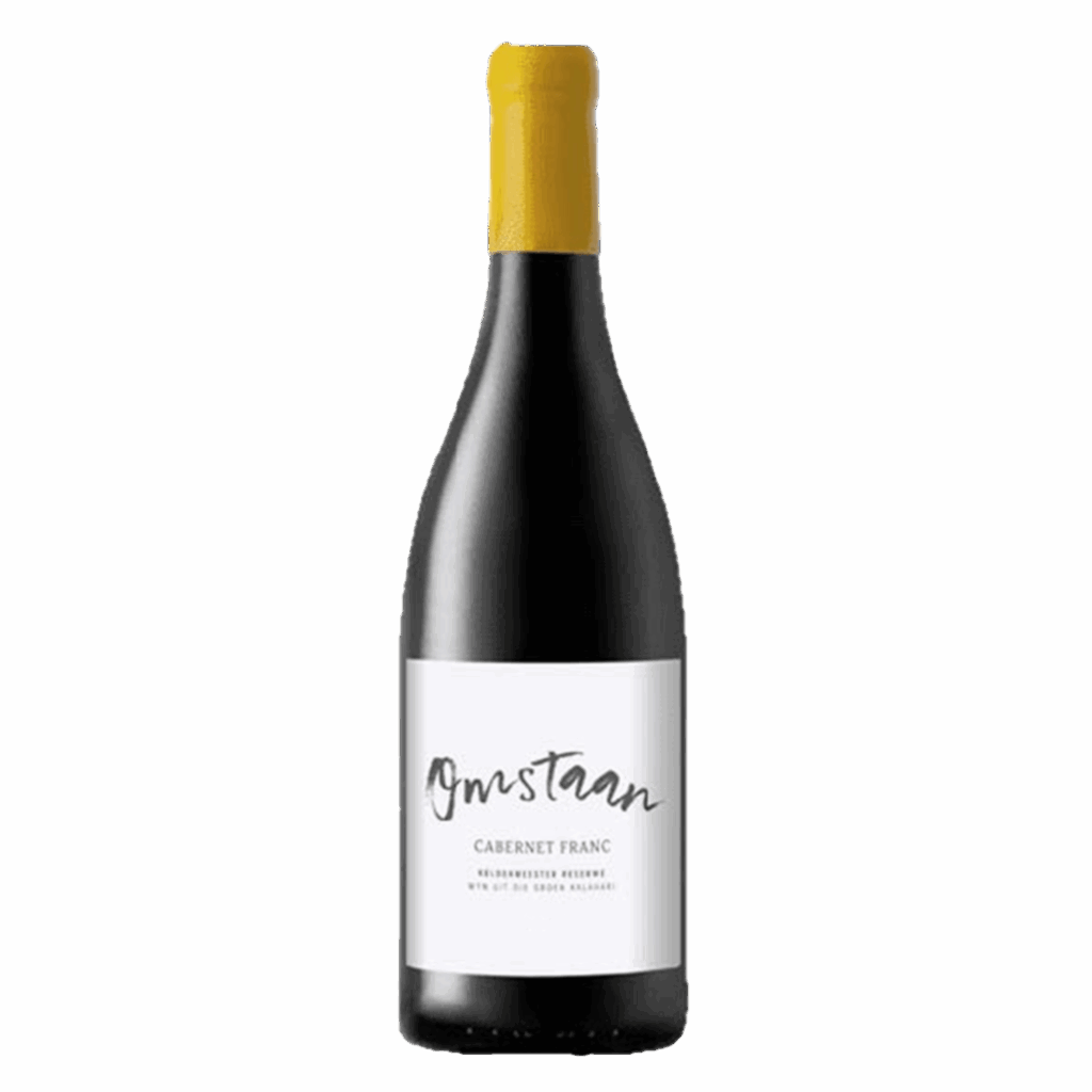Zuid-Afrikaanse wijn van Cabernet Franc, Omstaan met minimalistisch wit etiket en krachtige rode wijn met karakter