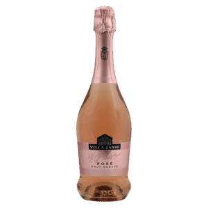 Mousserende rosé wijn uit Italië – Villa Sandi Il Fresco wijn in elegante fles met roze etiket, brut rosé wijn