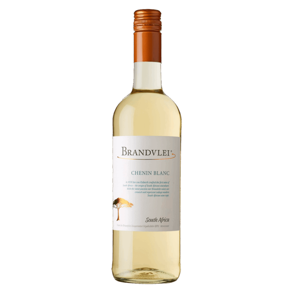 Witte wijn van Chenin Blanc druif uit Zuid-Afrika, frisse wijn met tropisch fruit, levendige Zuid-Afrikaanse wijn.