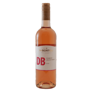 Rosé wijn uit Australië, De Bortoli DB Family Selection wijn met helder etiket en frisse zalmroze kleur