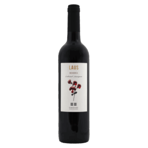 Spaanse wijn van Cabernet Sauvignon en Tempranillo uit Somontano, Laus Roble met modern etiket en soepele rode wijn