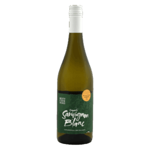 Witte wijn, Sauvignon Blanc druif, Marlborough Nieuw-Zeeland – Molly’s Cradle wijn met donkergroen bio-label