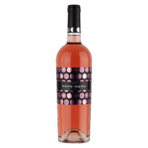 Rosé wijn uit Zuid-Italië, moderne Italiaanse rosé wijn met dieproze kleur, sappig rood fruit en zachte kruidigheid.