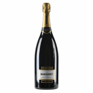 Mousserende wijn uit Italië, Marsuret Prosecco Superiore Magnum in grote fles met goud etiket en luxe uitstraling