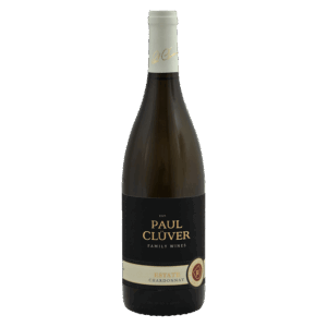 Witte wijn, Chardonnay druif, Elgin Zuid-Afrika – Paul Cluver wijn met stijlvol zwart etiket en familiewapen