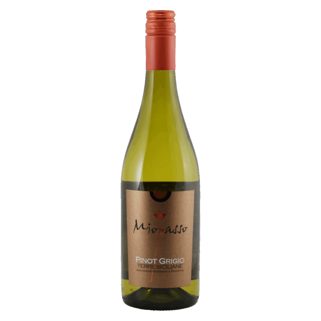 Witte wijn Pinot Grigio uit Sicilië Italië – frisse wijn met peer, citrusfruit en lichte kruidige wijnaroma’s
