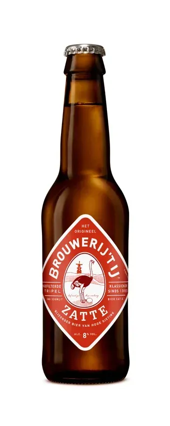 Fles Kadodo tripel bier van Bird Brewery met feestelijk etiket vol kleurrijke illustraties en tropische sfeer.