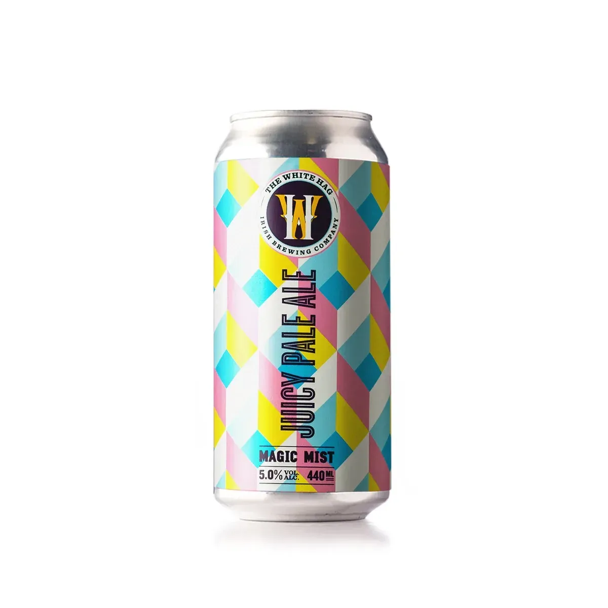 Kleurig blik Magic Mist bier van The White Hag, juicy pale ale met 5% alcohol en fruitige mistige tonen, speels en fris bier.