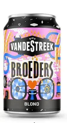 Kleurrijk blik Broeders van vandeStreek. Fris blond bier met speelse illustraties en Utrechtse flair.