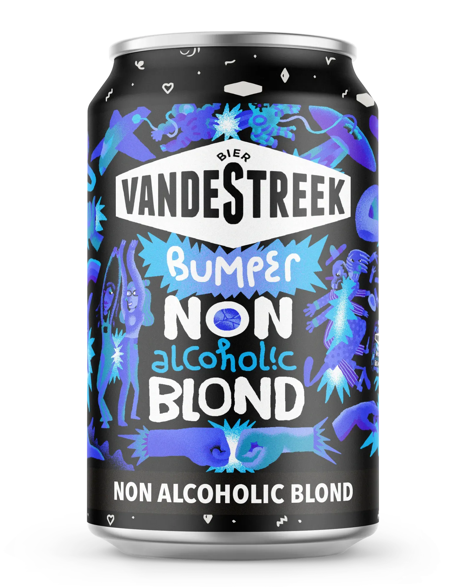 Blik Bumper bier van Vandestreek – non-alcoholic blond bier met frisse, fruitige stijl en  alcoholvrij speciaalbier.