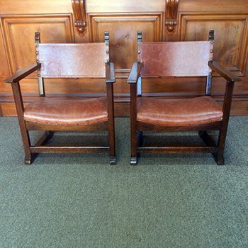 Two leather chairs