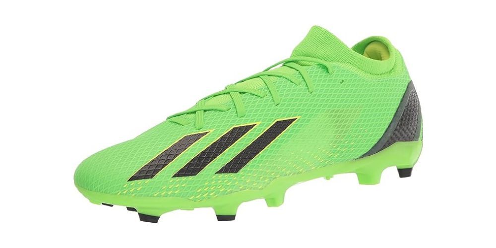 Close-up of adidas performance soccer cleats