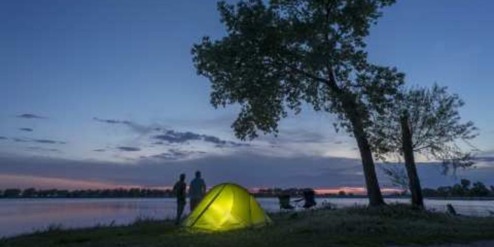 Starry sky over Kanopolis State Park