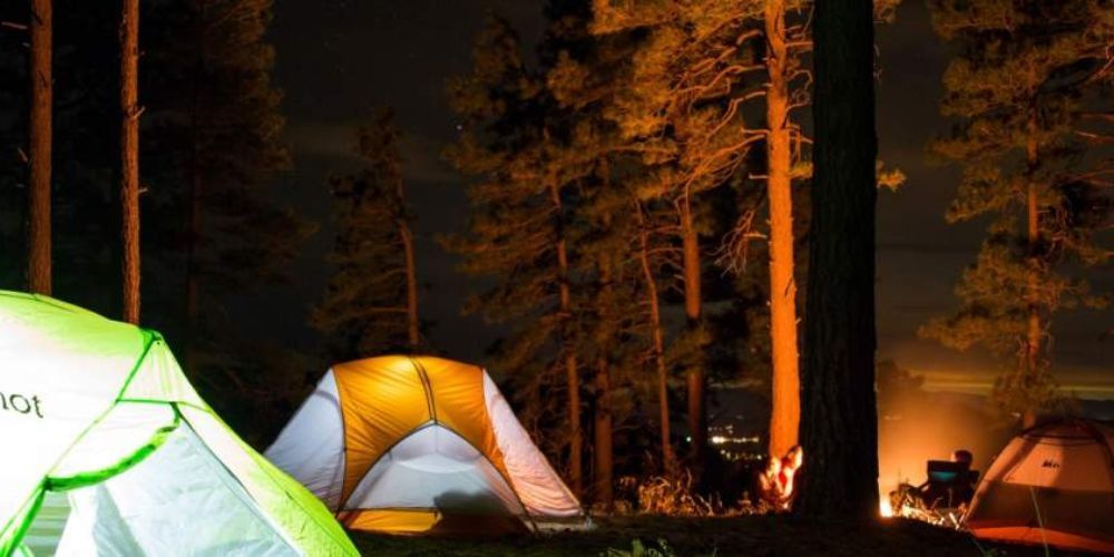 Camping at Devil's Garden in Arches National Park, Utah