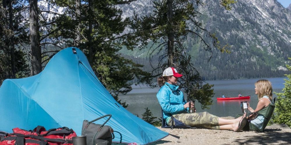 Camping at Hidden Lake in Medicine Bow National Forest, Wyoming