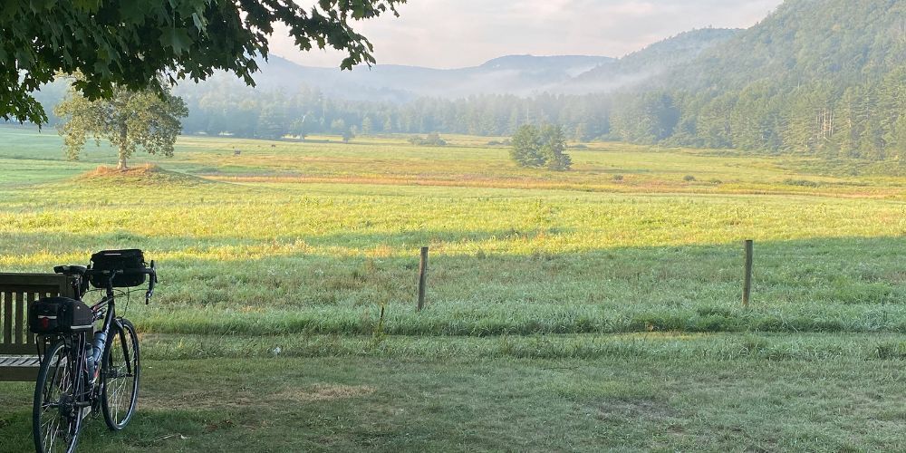 Scenic bike path in Connecticut's countryside