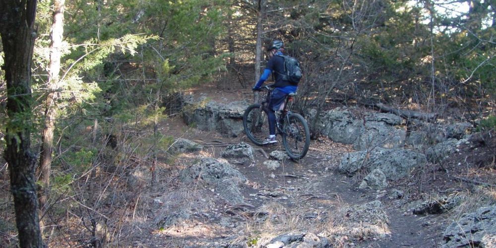 Biking along a scenic byway in Kansas