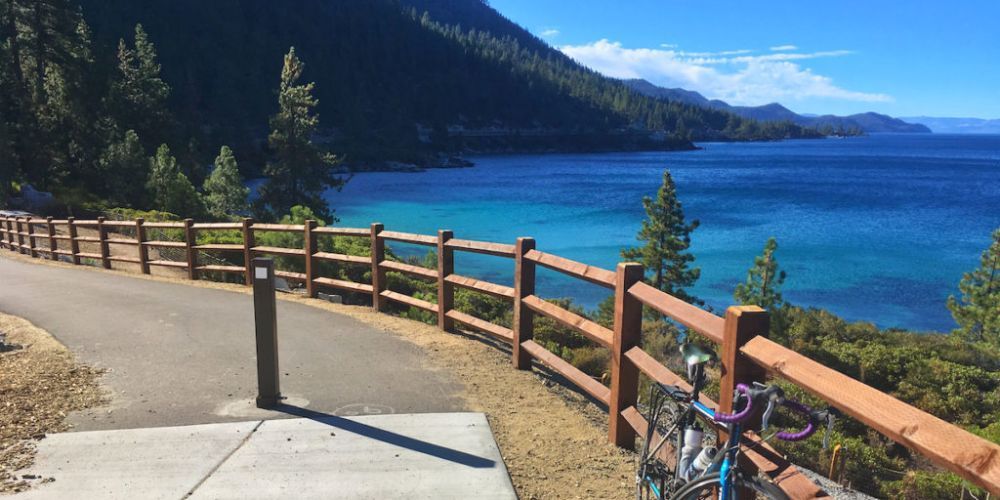 Scenic bike path in a Nevada city