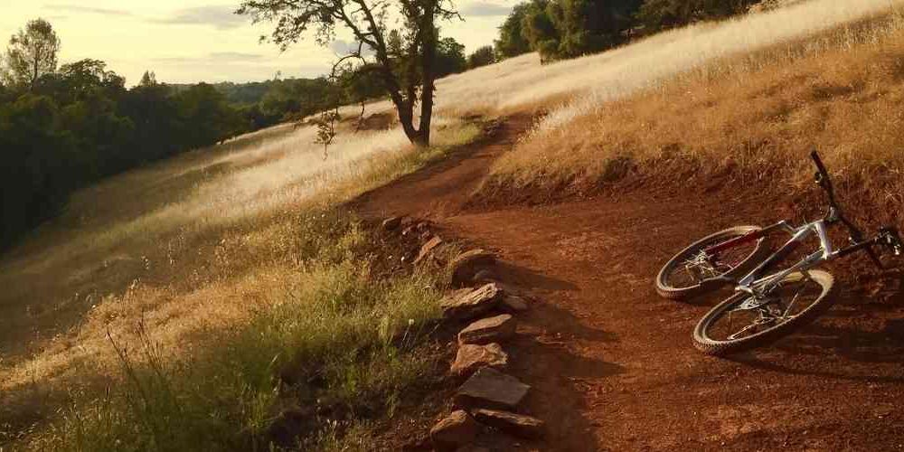 Cyclist riding on a scenic trail in Oklahoma