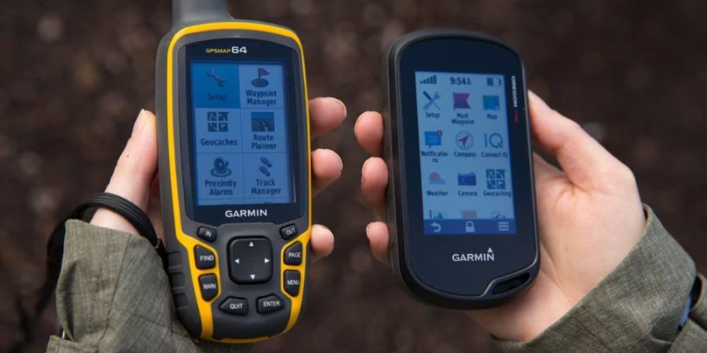 two geocaching gps devices