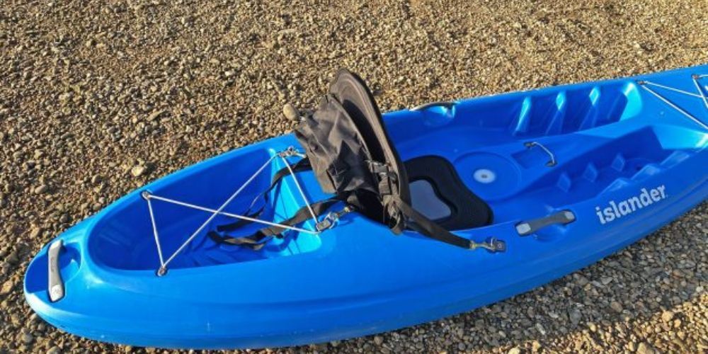 kayak seat in blue kayak