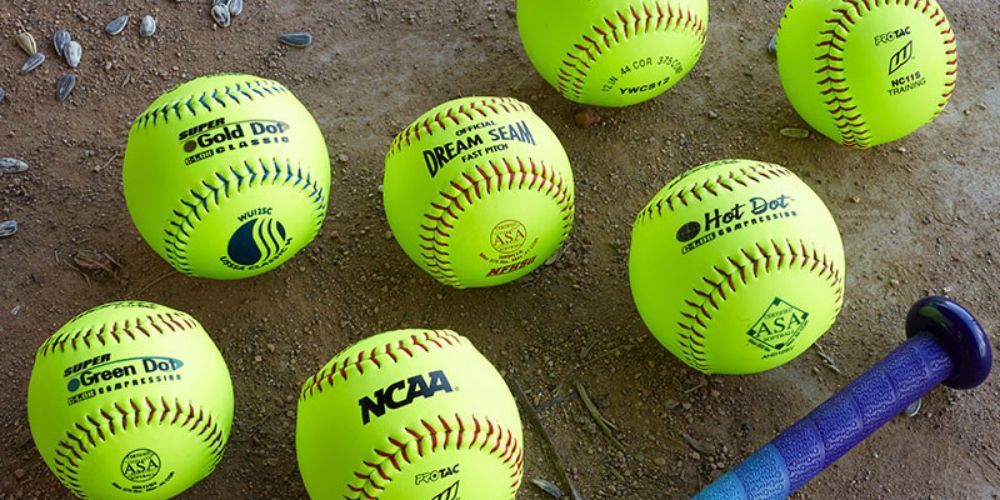 fastpitch and slow pitch softballs