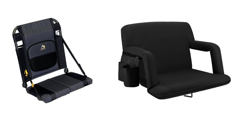 A black chair with a pocket on the back and a black chair with a pocket on the back.