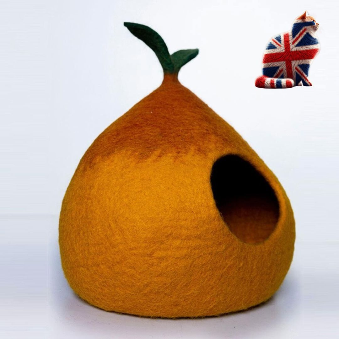 fall-inspired wool cat cave