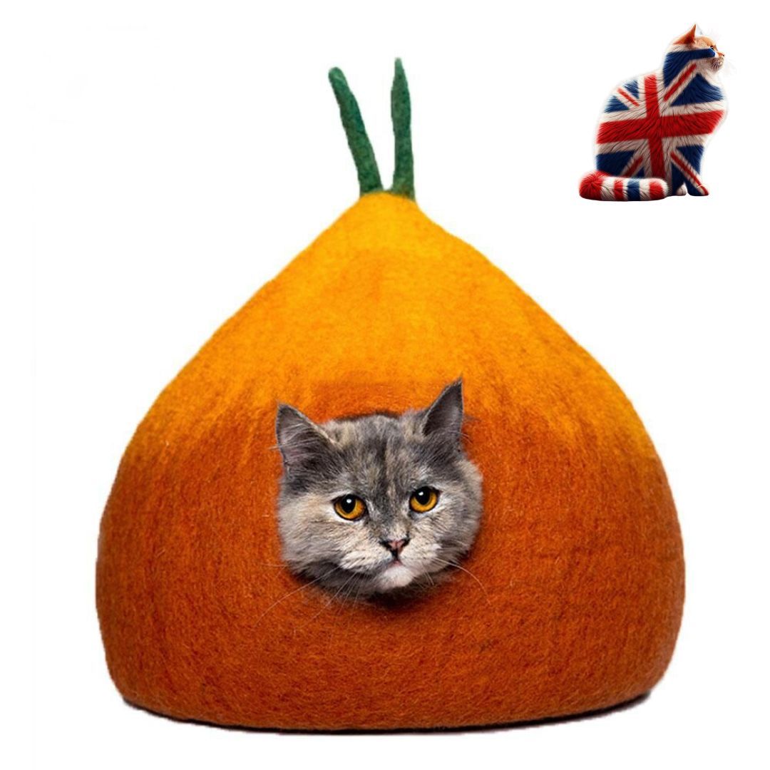 minimalist wool cat cave