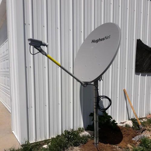 Satellite dish near home