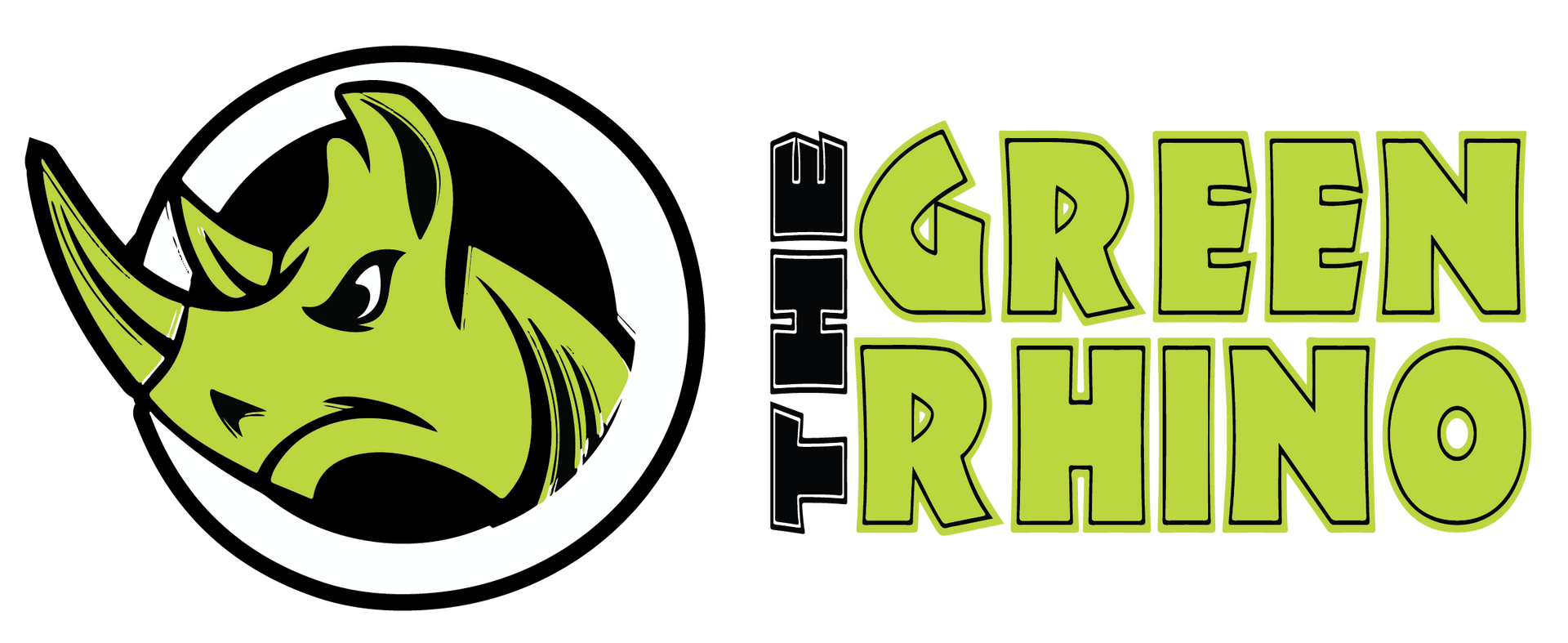 The Green Rhino Junk Removal Logo