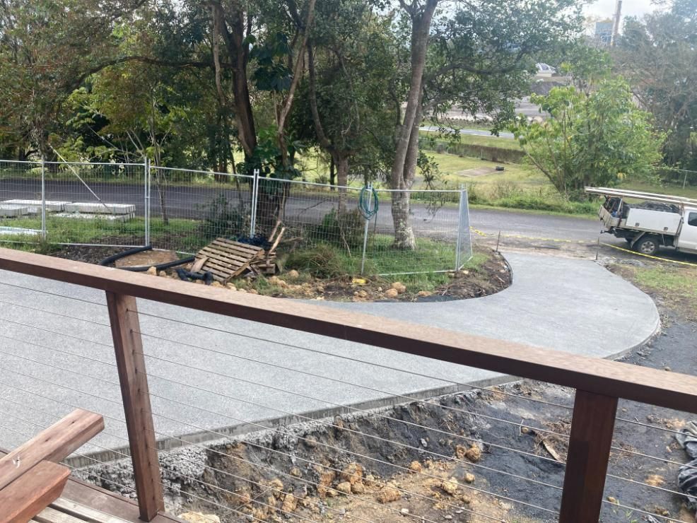 A White Truck Is Parked On The Side — Northern Rivers Concrete Construction In Ballina, NSW
