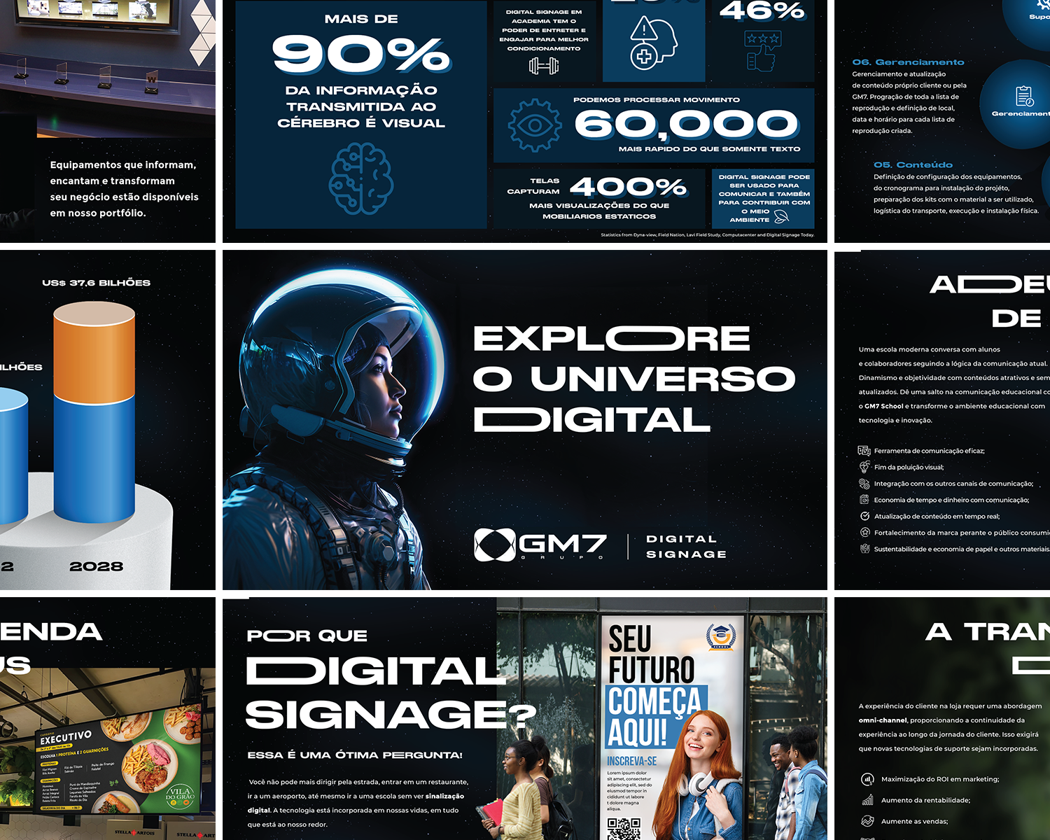 Un collage de anuncios, incluido uno que dice