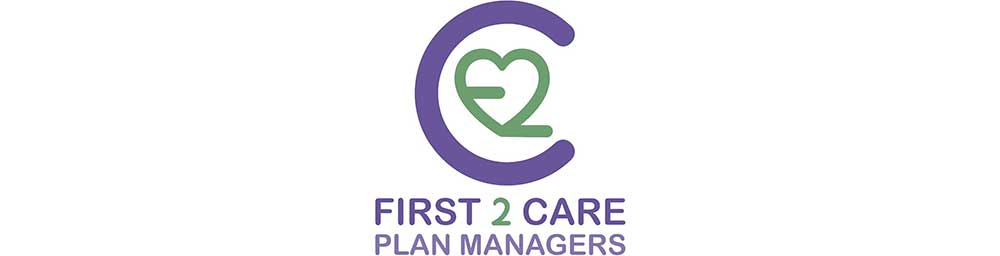 A logo for first 2 care plan managers with a heart in a circle.