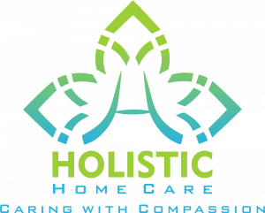 A logo for holistic home care caring with compassion