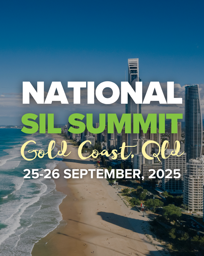 Poster for National SIL Summit at Gold Coast, Qld. 