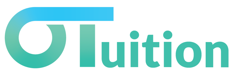 A blue and green logo for tuition on a white background.